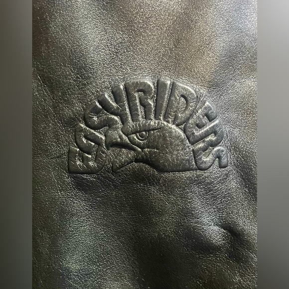 Vintage 100% Leather “Easy Rider” Motorcycle Jacket Sz L - Picture 11 of 11